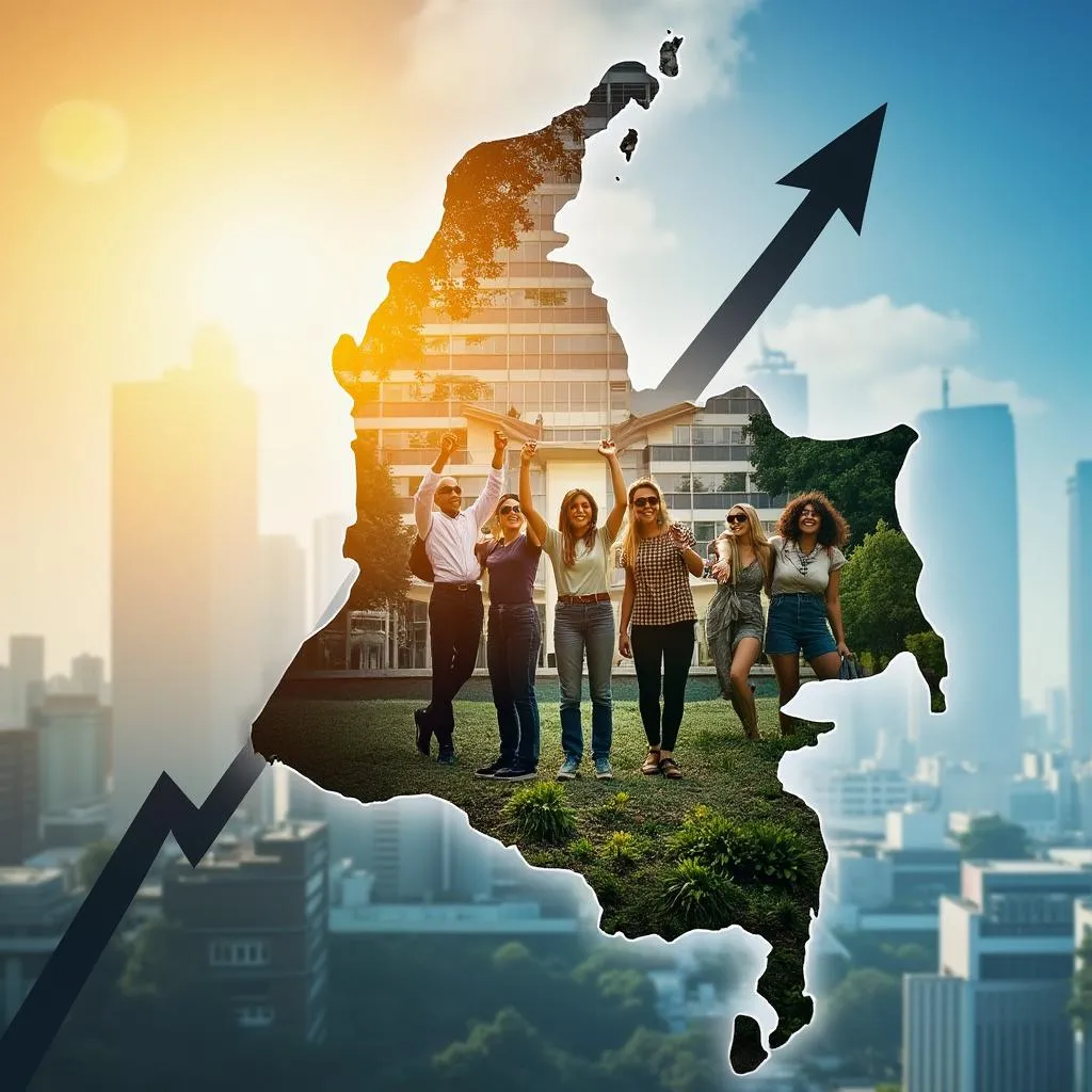 Montaje visual de la evolución de la empresa en Colombia