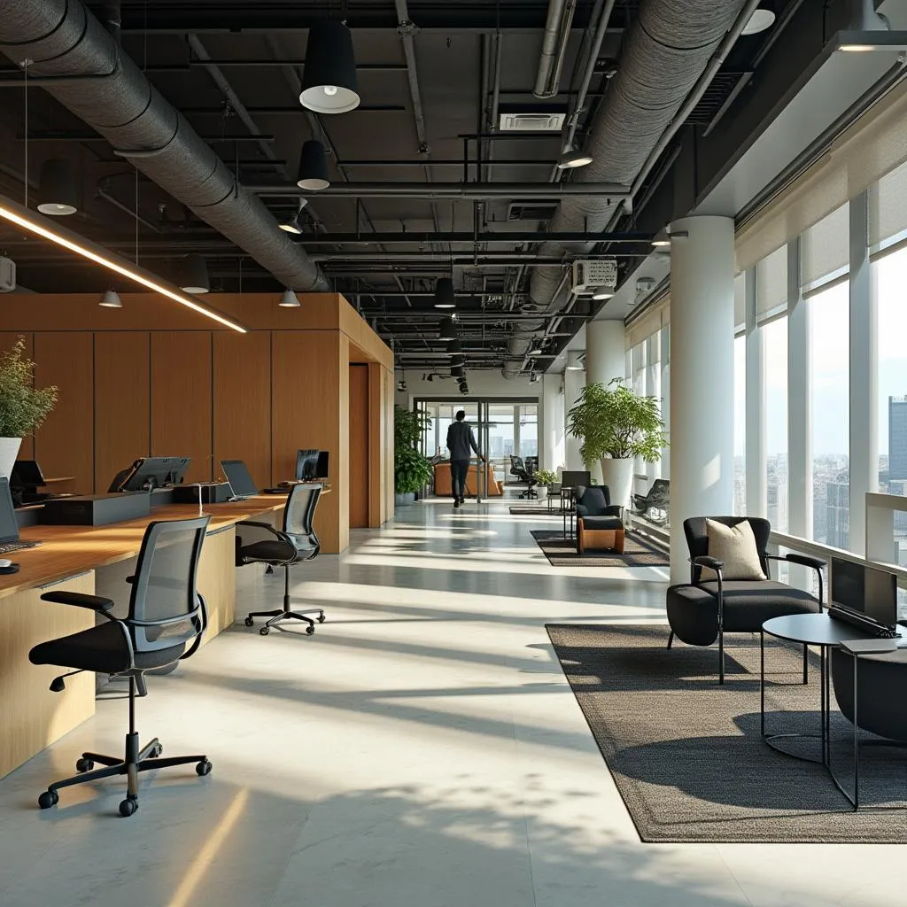 Ambiente de oficina moderno en Colombia